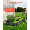 VEVOR Hochbeet Metall 2er-Pack 244x122x30 cm, Rechteckiges Gartenbeet, Pflanzkasten-Set für den Außenbereich – Bild 2