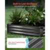 VEVOR Hochbeet Metall 2er-Pack 244x122x30 cm, Rechteckiges Gartenbeet, Pflanzkasten-Set für den Außenbereich – Bild 5