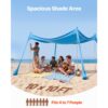VEVOR Strandzelt mit Sonnenschutz (UPF 50+) 3 x 3 x 2 m – Bild 2