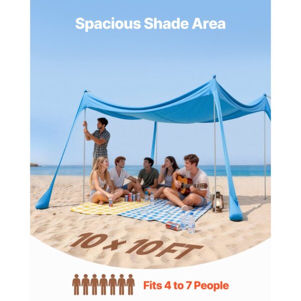 VEVOR Strandzelt mit Sonnenschutz (UPF 50+) 3 x 3 x 2 m – Bild 2