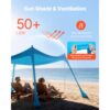 VEVOR Strandzelt mit Sonnenschutz (UPF 50+) 3 x 3 x 2 m – Bild 3