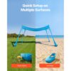 VEVOR Strandzelt mit Sonnenschutz (UPF 50+) 3 x 3 x 2 m – Bild 5