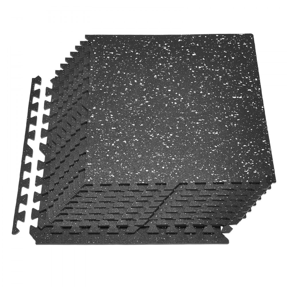 VEVOR 12 x Puzzlematte Bodenschutzmatte 610 x 610 x 10 mm, Hochdichte EVA-Schaumstoffmatte