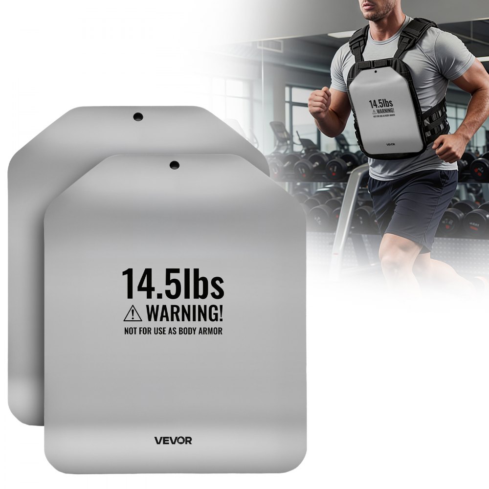 VEVOR Gewichtsplatten für Gewichtswesten 13,2 kg Set (2 x 6,6 kg), Laufen und Fitness