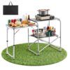 VEVOR Klappbarer Campingtisch, Campingkochstation mit Beistelltisch, Grillen und Wohnmobilreisen