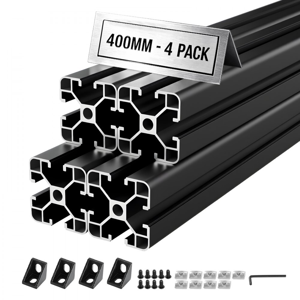 VEVOR 4040 Aluminium Profile 4 Stk. 40 cm, Hochfeste Strangpressprofile, Aluminiumschiene für 3D-Druckerteile