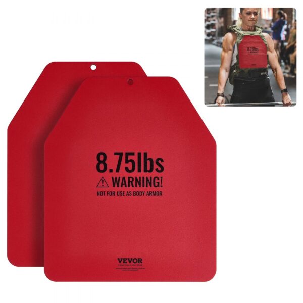 VEVOR Gewichtsplatten für Gewichtswesten 8 kg Set (2 x 4 kg), Ergonomisches Zusatzgewicht für Krafttraining