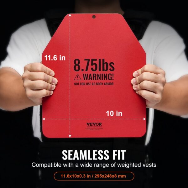 VEVOR Gewichtsplatten für Gewichtswesten 8 kg Set (2 x 4 kg), Ergonomisches Zusatzgewicht für Krafttraining – Bild 3