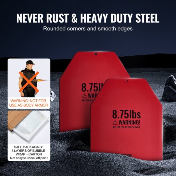 VEVOR Gewichtsplatten für Gewichtswesten 8 kg Set (2 x 4 kg), Ergonomisches Zusatzgewicht für Krafttraining – Bild 4