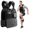 VEVOR Gewichtsweste (ohne Gewichtplatten) mit Schulterpolstern und Reflexstreifen, Laufen, Joggen