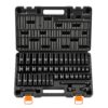 VEVOR Schlagnuss-Set, 3/8 Zoll-Antrieb, 48-tlg., SAE 5/16-3/4 Zoll & Metrisch 8-19 mm