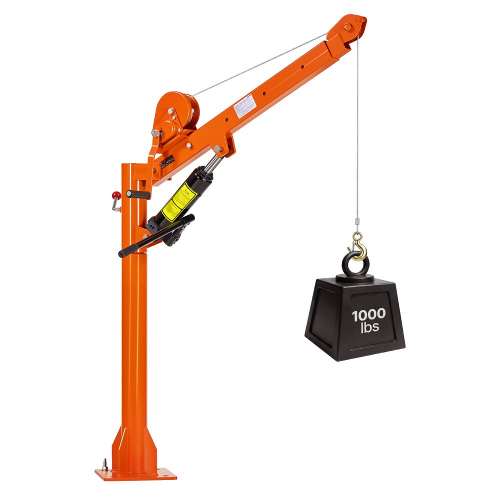 VEVOR Pickup Kran mit 453,6kg Tragkraft, Manueller Ladekran Inkl. Handwinde & 8t Hydraulikpumpe