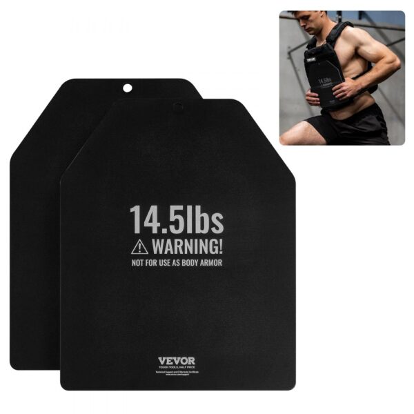 VEVOR Gewichtsplatten für Gewichtsweste 13,2 kg Set (2 x 6,6 kg), Laufen & Fitness