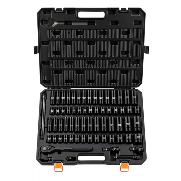 VEVOR Schlagschrauber Nüsse Set 1/2 Zoll Schlagnuss-Set 65-tlg.