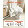VEVOR Fäkalienhebeanlage 800 W 12000 L/h 10 m Förderhöhe mit 4 Einlässen, WC, Waschküche und Küche – Bild 2