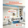 VEVOR Fäkalienhebeanlage 800 W 12000 L/h 10 m Förderhöhe mit 4 Einlässen, WC, Waschküche und Küche – Bild 5