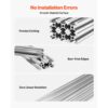 VEVOR 2020 Aluminium Profile 6 Stk. 2 m, Hochfestes Strangpressprofil, Aluminiumschiene für 3D-Druckerteile – Bild 3