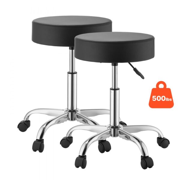 VEVOR Rollhocker 226,8 kg, Bürohocker mit PU-Rolle, 360° Drehbar, 2er-Set VEVOR Rollhocker 226,8 kg, Bürohocker mit PU-Rolle, 360° Drehbar, 2er-Set
