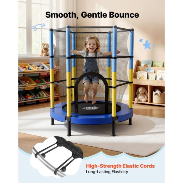 VEVOR Trampolin Mini für Kinder mit 60 kg Tragkraft Sicherheitsnetz 140 cm, Gartentrampolin Outdoor/ Indoor – Bild 3