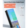 VEVOR 800W 12V Horizontale Windkraftanlage Windgenerator mit MPPT & PWM, 5 Rotorblätter, 3-Phasen-Wechselstrom – Bild 4
