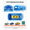 VEVOR Aufblasbare Lackierkabine 7x4x2,75m Spritzkabine Autolackierzelt Blau – Bild 2