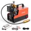 VEVOR PCP Luftkompressor 250W Luftgewehrkompressor 300bar DC 12V AC 230V, 4500PSI 30MPa, Manueller Stopp