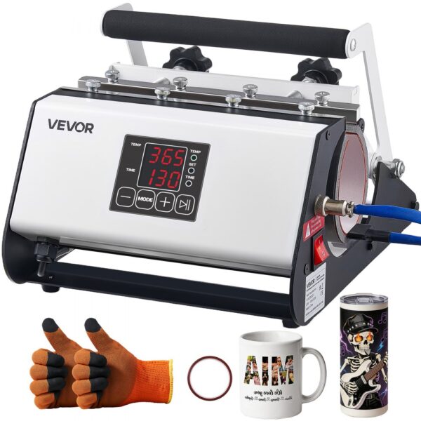 VEVOR Tassenpresse Becherdruckmaschine Mug Sublimationspresse 887 ml Weiß