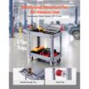 VEVOR Servicewagen Werkstattwagen Rollwagen aus PP 1010x440x845mm Grau, Werkzeugwagen mit 250 kg Tragkraft – Bild 3 VEVOR Servicewagen Werkstattwagen Rollwagen aus PP 1010x440x845mm Grau, Werkzeugwagen mit 250 kg Tragkraft – Bild 3