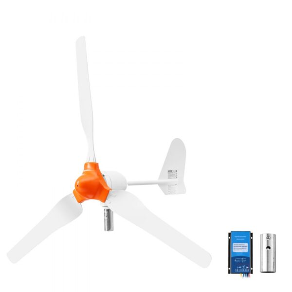 VEVOR 1000W 12V Horizontale Windkraftanlage mit Wind- & Solar-Hybridregler, 3 Rotorblätter