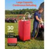 VEVOR 113,6L Kraftstofftrolley Mobile Tankanlage mit Manueller Pumpe Rot, Mit 4 Rollen & Ölstandsanzeige – Bild 2