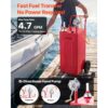 VEVOR 113,6L Kraftstofftrolley Mobile Tankanlage mit Manueller Pumpe Rot, Mit 4 Rollen & Ölstandsanzeige – Bild 3