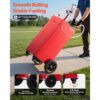 VEVOR 113,6L Kraftstofftrolley Mobile Tankanlage mit Manueller Pumpe Rot, Mit 4 Rollen & Ölstandsanzeige – Bild 4