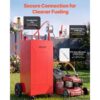 VEVOR 113,6L Kraftstofftrolley Mobile Tankanlage mit Manueller Pumpe Rot, Mit 4 Rollen & Ölstandsanzeige – Bild 5