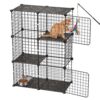 VEVOR Katzenkäfig Katzengehege 3-Stock Katzenauslauf 71,1x35,5x104,1cm