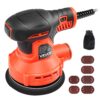 VEVOR 250W Exzenterschleifer 127mm Elektrisches Schleifgerät Holzschleifer, 6000-12000U/min, 16 Schleifpapiere