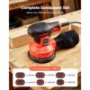 VEVOR 250W Exzenterschleifer 127mm Elektrisches Schleifgerät Holzschleifer, 6000-12000U/min, 16 Schleifpapiere – Bild 4