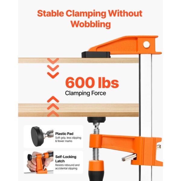 VEVOR Schraubzwingen 8er-Pack, 91,4 cm Öffnungsweite, 272 kg Klemmzwingen – Bild 3