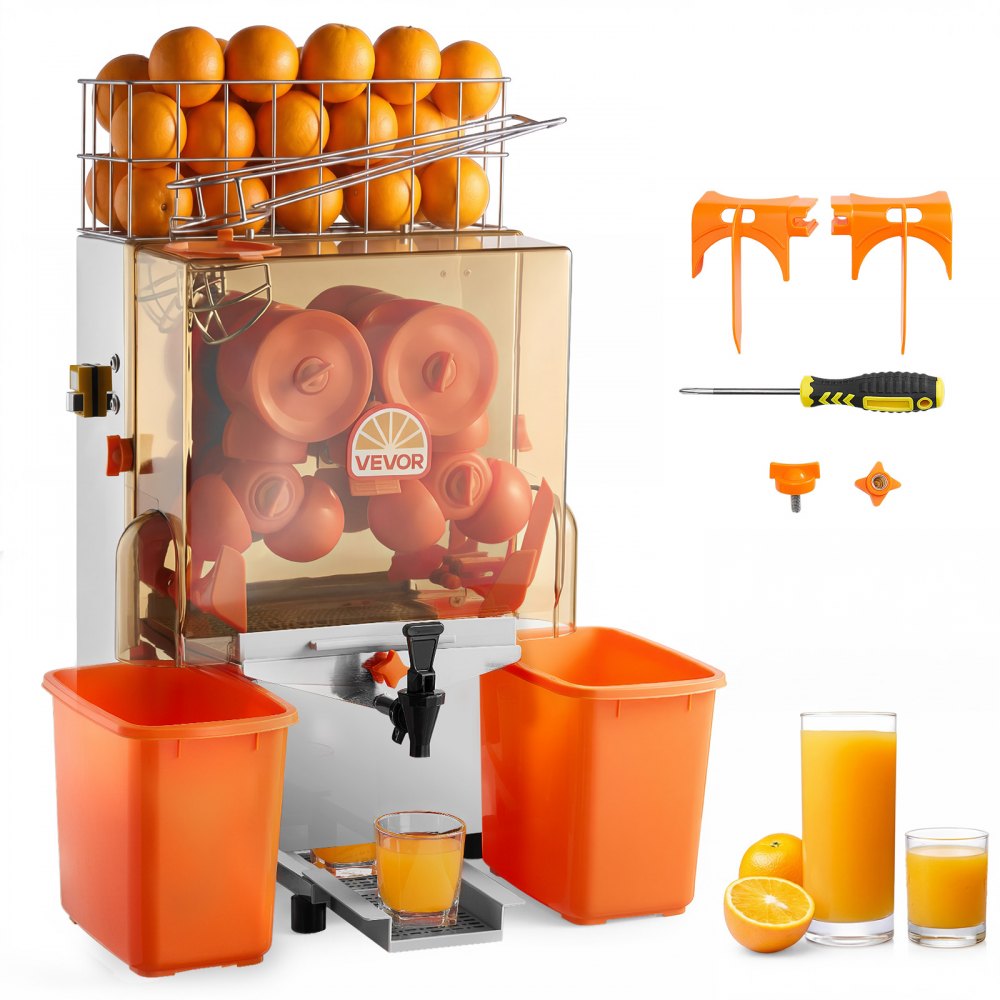 VEVOR Gewerbliche Orangenpresse Elektrische Zitruspresse 120 W Edelstahl