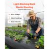 VEVOR Polyethylenfolie 1,83x30,48m Gartenfolie 0,1mm Unkrautvlies Schwarz – Bild 4