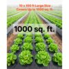 VEVOR Polyethylenfolie 3,05x30,48m Gartenfolie 0,1mm Unkrautvlies Schwarz – Bild 3