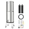 VEVOR Schwerkraft-Wasserfilter Wasserfiltersystem 12,3 L Edelstahl 304, mit 2 Aktivkohlefiltern