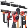 VEVOR Gerätehalter Wandhalterung Werkzeughalter 1257,3mm 272kg Belastbar, 3 Schienen & 12 Haken