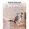 VEVOR Katzenkäfig Katzengehege 4-Stock Katzenauslauf 84x60,5x163,5 cm, Rosa – Bild 4