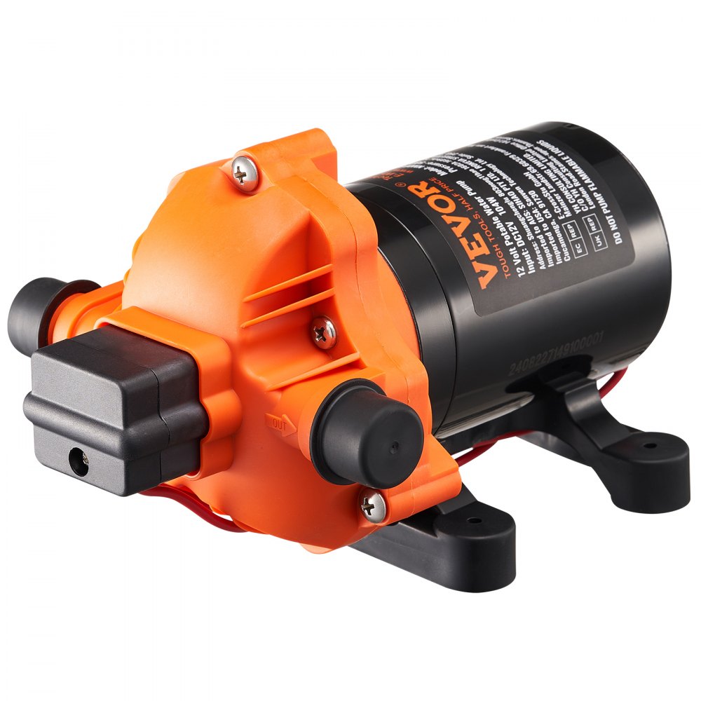VEVOR 12-V-Membranpumpe, 13,25 L/min, 50 PSI, 1/2 Zoll MNPT-Anschluss, für Wohnmobil