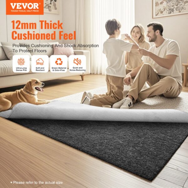 VEVOR Teppichbelag, 122x183cm, 12mm dick Filz mit doppelter Oberfläche – Bild 2