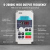 VEVOR Frequenzumrichter VFD 5PS, 4kW, 8,5A, 3-Phasen-AC, 380V Eingang auf 3-Phasen-AC – Bild 3