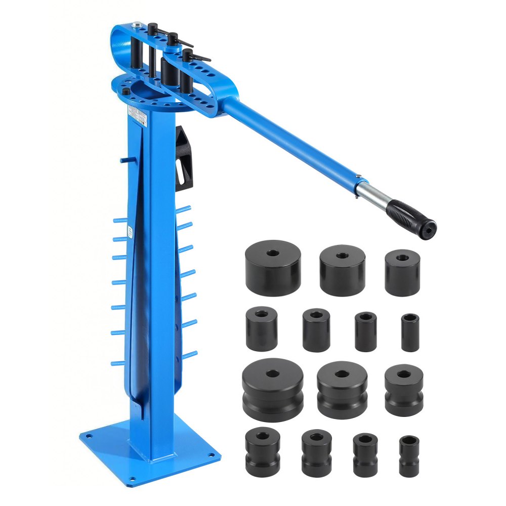 VEVOR Rohrbieger, Rohrbiegegerät mit max. 50,8 mm Außendurchmesser & 14 Biegematrizen, Aluminium- & Eisenrohre
