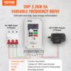 VEVOR Frequenzumrichter VFD 3 PS, 2,2 kW, 5 A, 3-Phasen-Wechselstrom, 0 – Bild 2