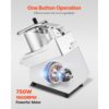 VEVOR Küchenmaschine Gemüseschneider Gemüsezerkleiner 2 Einfüllöffnungen, 3/5/7/10 mm Raspel, 2/4 mm Hobel – Bild 5