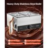 VEVOR Schokoladenschmelzmaschine 2 Abnehmbare Behälter Edelstahl 1,2 kW, mit Temperaturregelung 30–85 ℃ – Bild 5